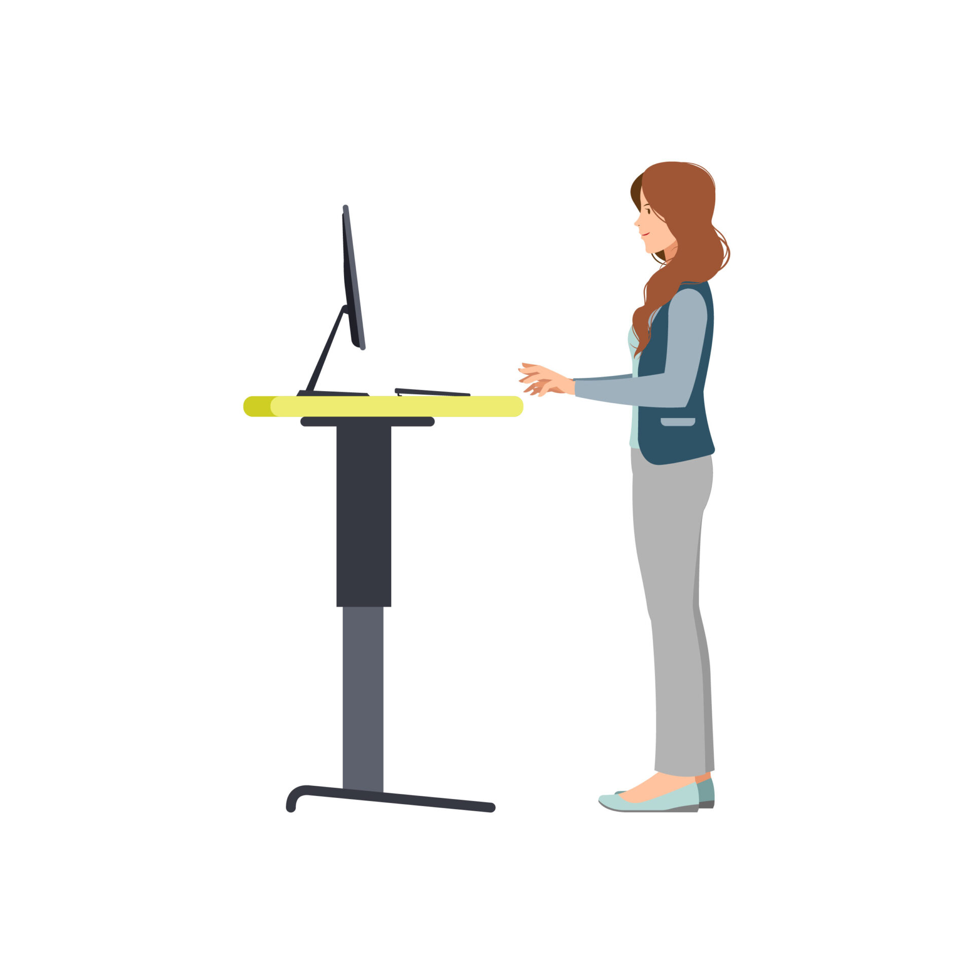 Can stand. Standing Desk.