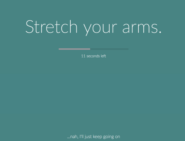 a reminder to stretch