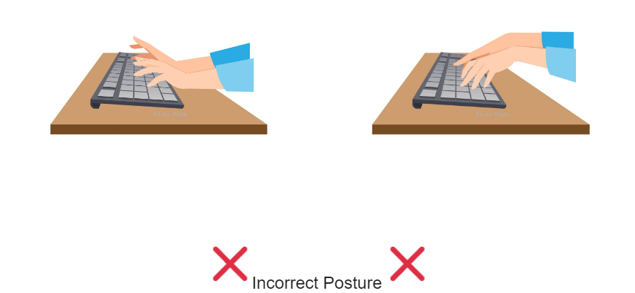 typing position of hands