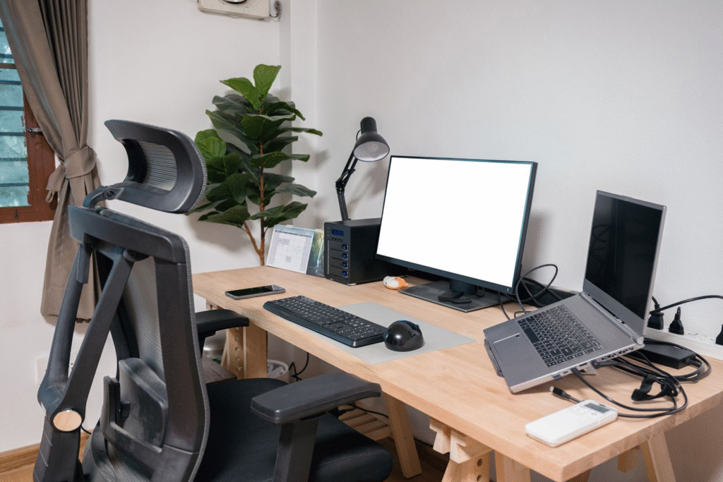 Ergonomic setups for laptop