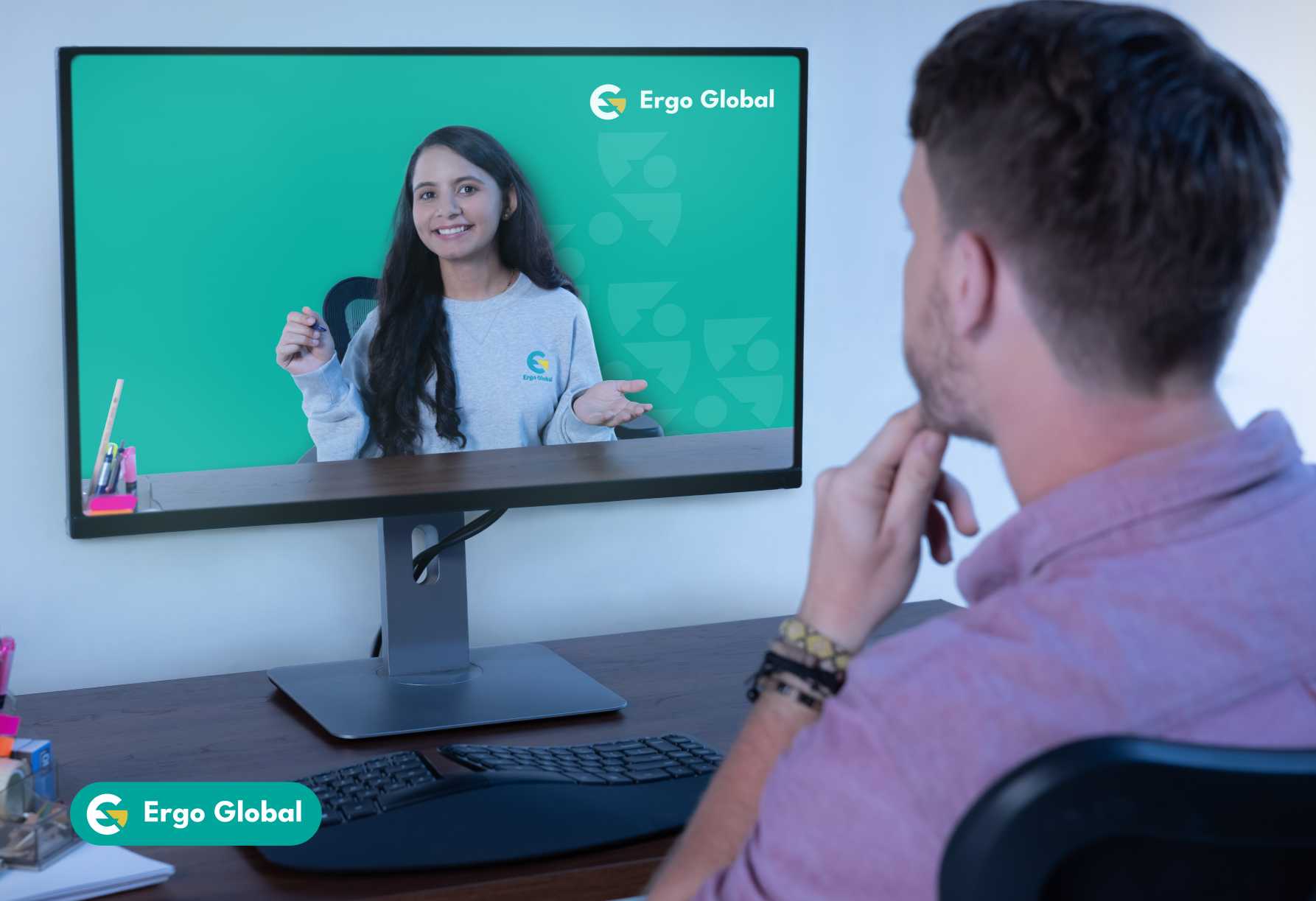 Person doing a DSE assessment virtually