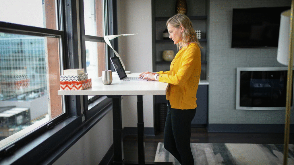 how to setup standing desks ergonomically