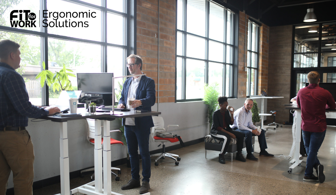 Standing desk ergonomic online set up