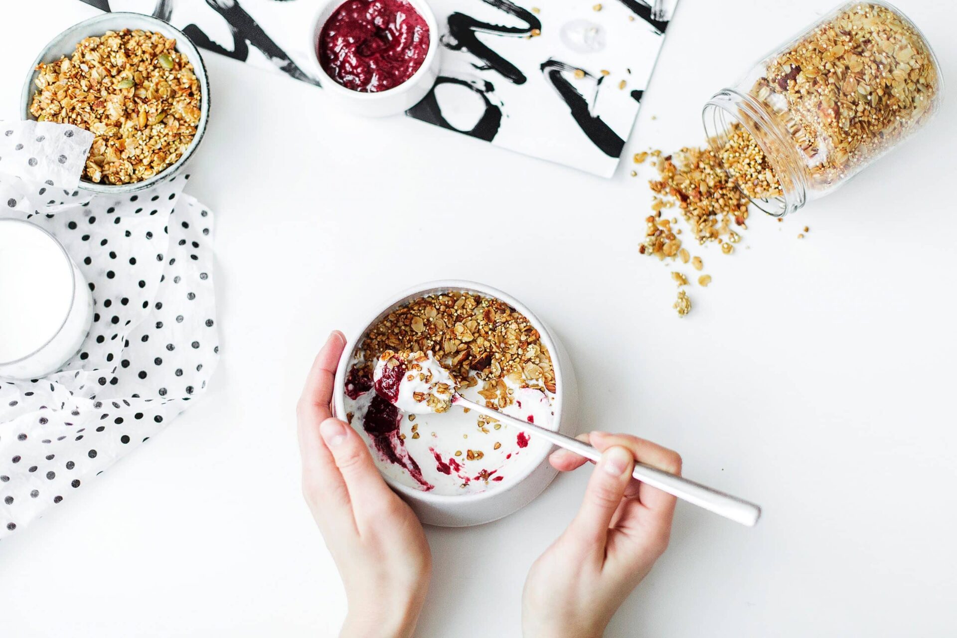 yogurt with nuts and seeds