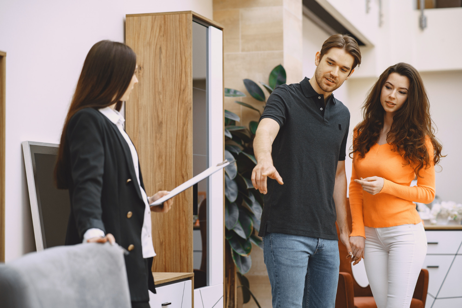 Person browse second-hand office furniture.